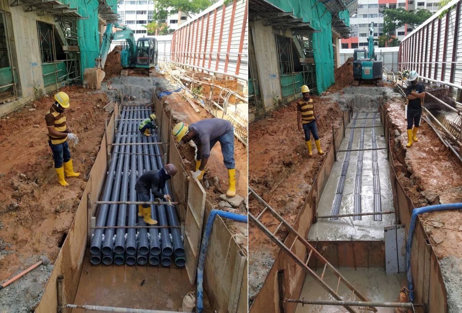 Underground piping/telecommunication system service